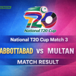 Kamran Ghulam batting for Abbottabad during their run chase against Multan in the National T20 Cup 2026 in Peshawar