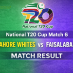 Muhammad Akhlaq 48 Lahore Whites vs Faisalabad National T20 Cup 2026