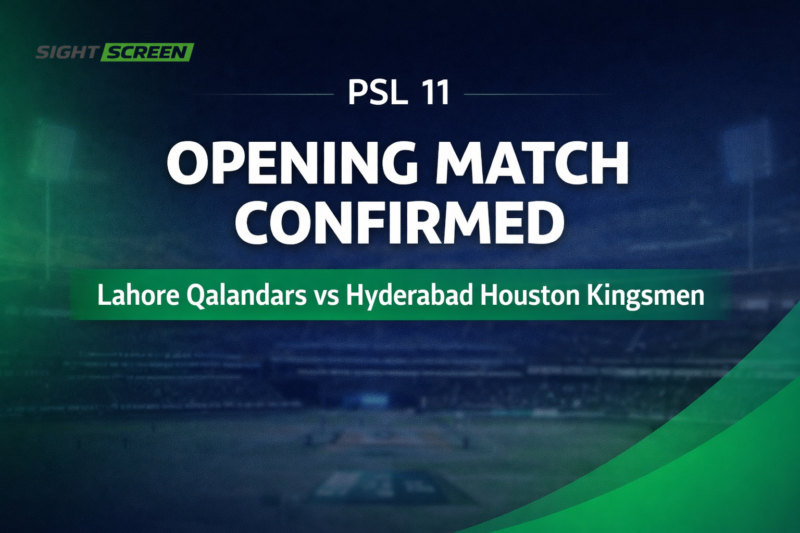 Salman Naseer confirming the PSL 11 opening match between Lahore Qalandars and Hyderabad Houston Kingsmen in Lahore