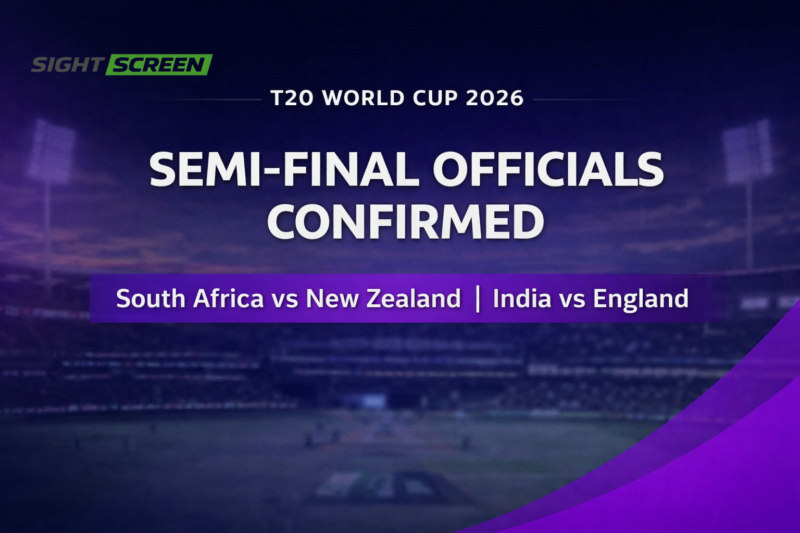 ICC match officials appointed for the T20 World Cup 2026 semi-finals in Kolkata and Mumbai