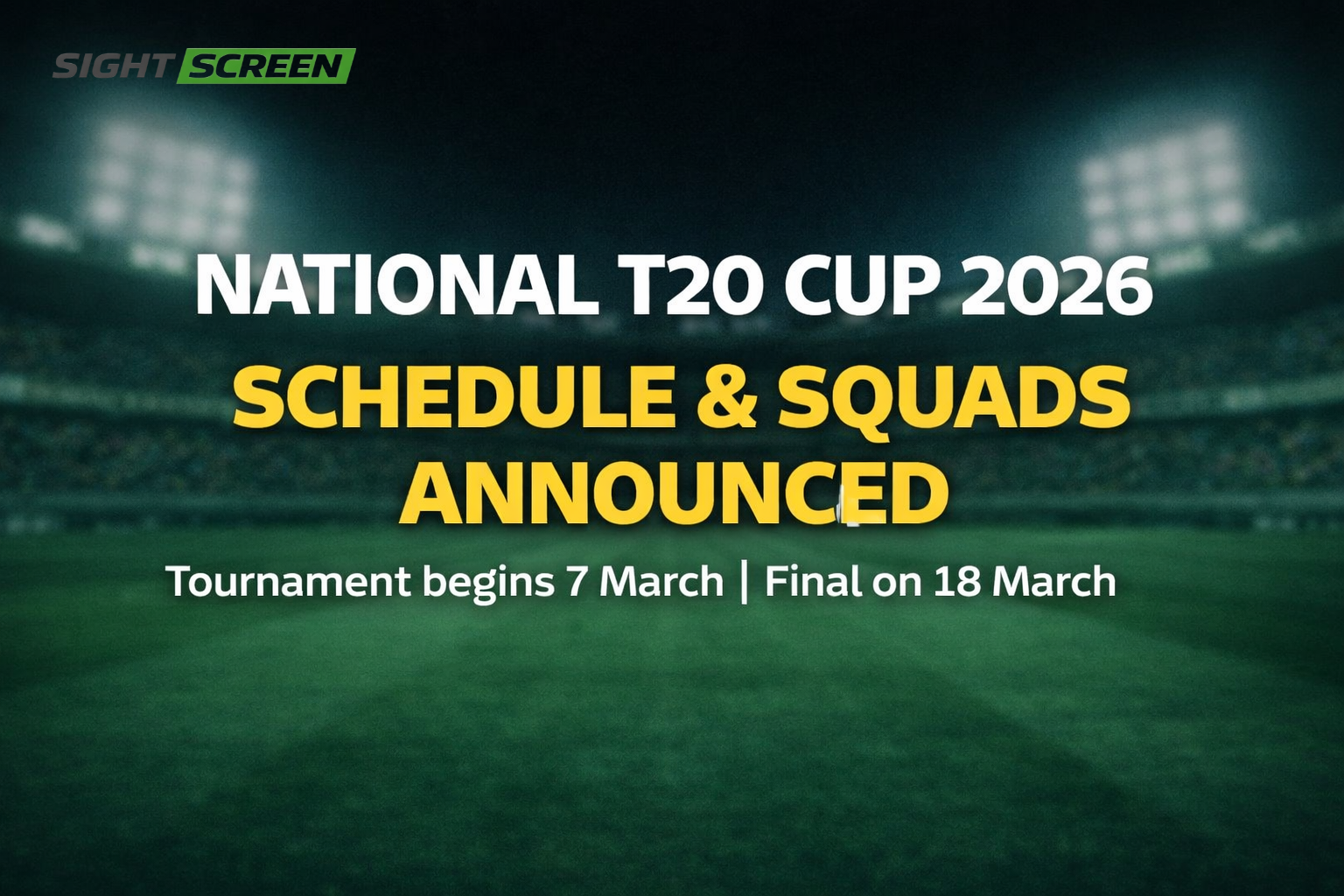 PCB announces schedule and squads for National T20 Cup 2026 tournament in Peshawar