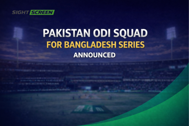 Pakistan ODI squad for the Bangladesh ODI series announced by the Pakistan Cricket Board