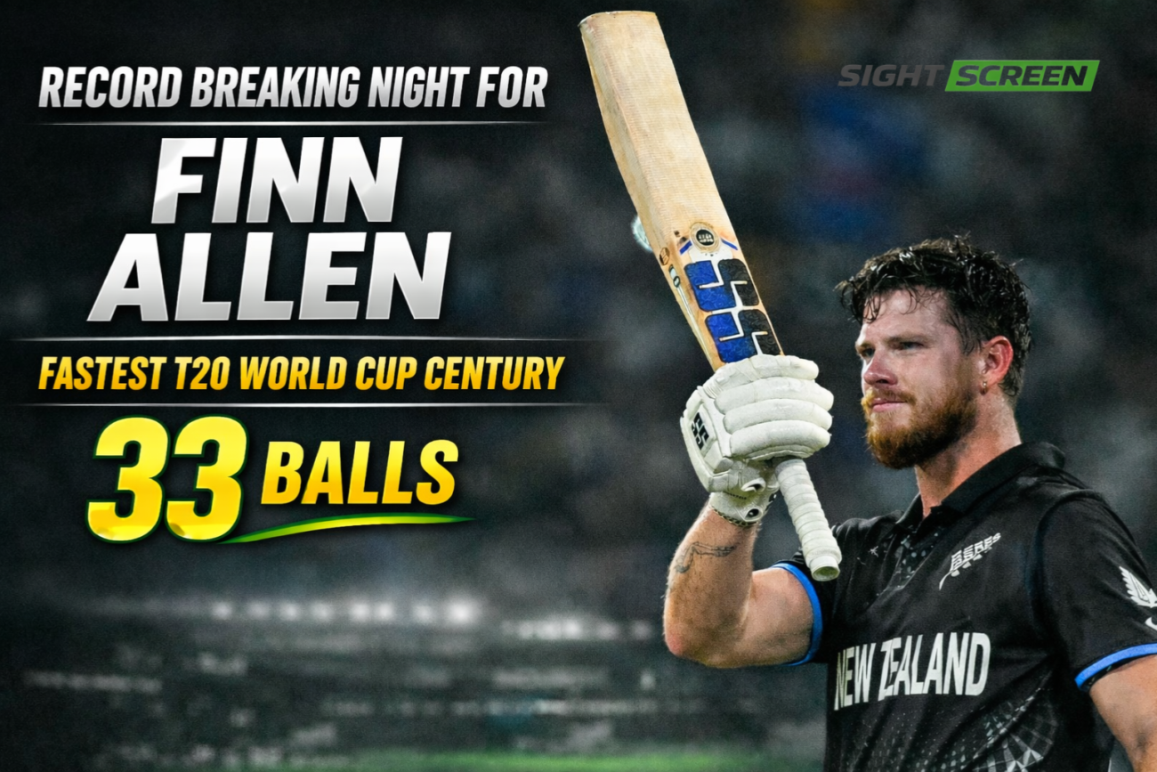 Finn Allen celebrates record 33 ball century for New Zealand against South Africa in T20 World Cup 2026