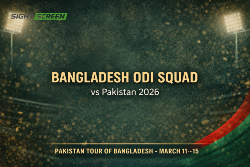 Bangladesh ODI squad announced for Pakistan series 2026 in Mirpur