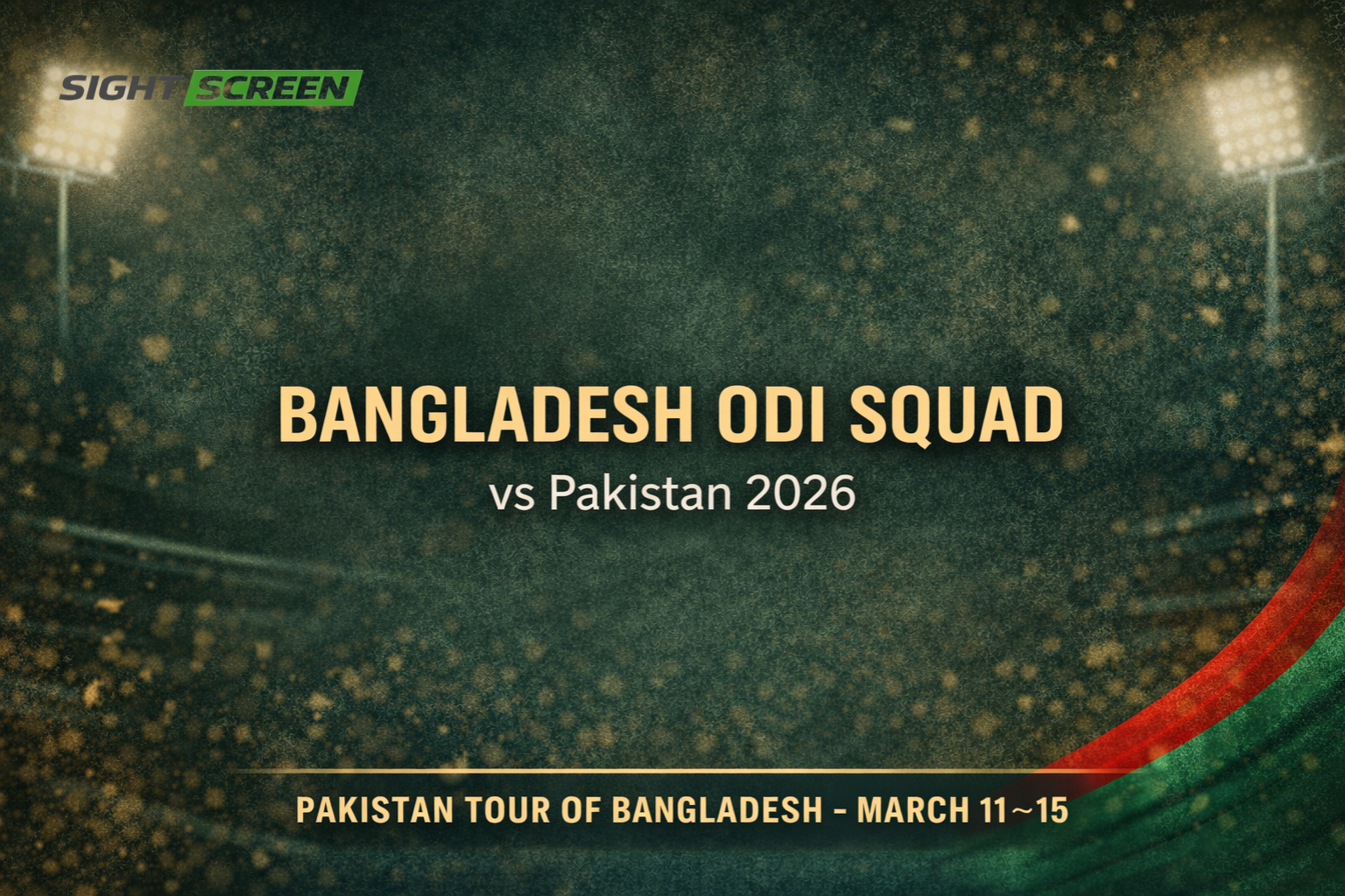Bangladesh ODI squad announced for Pakistan series 2026 in Mirpur