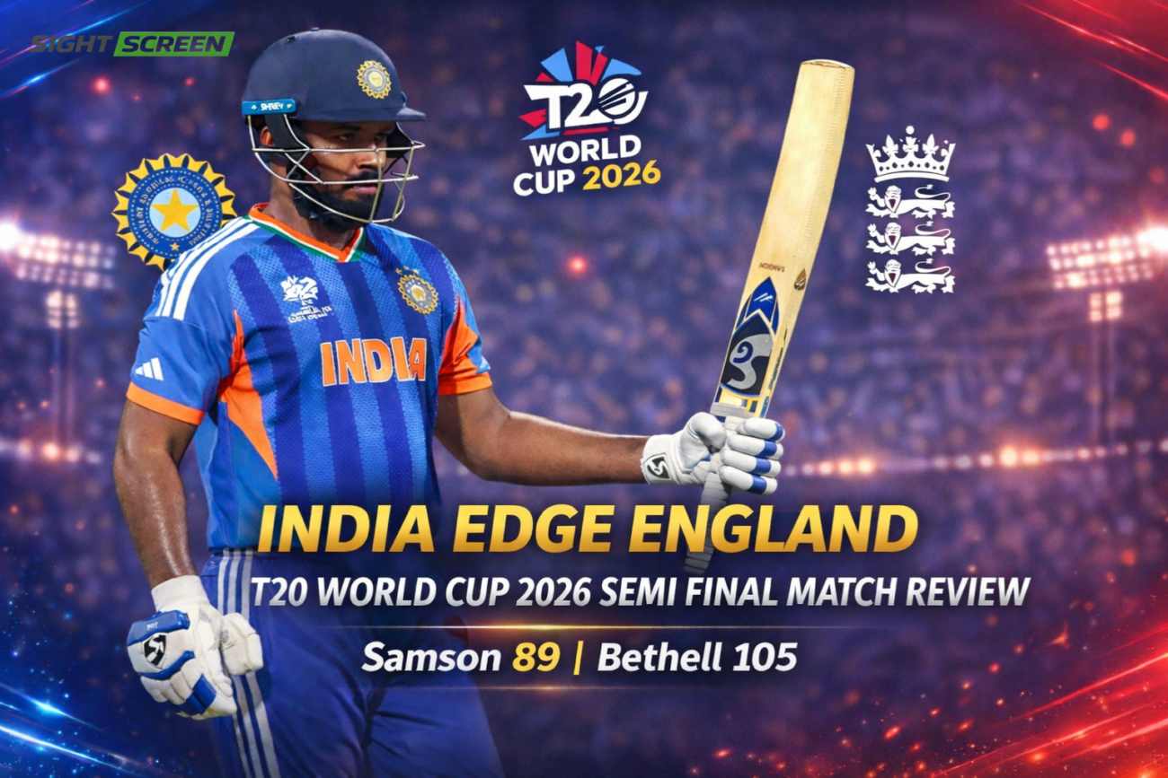 India celebrate after defeating England in the ICC Men's T20 World Cup 2026 semi final at Wankhede Stadium