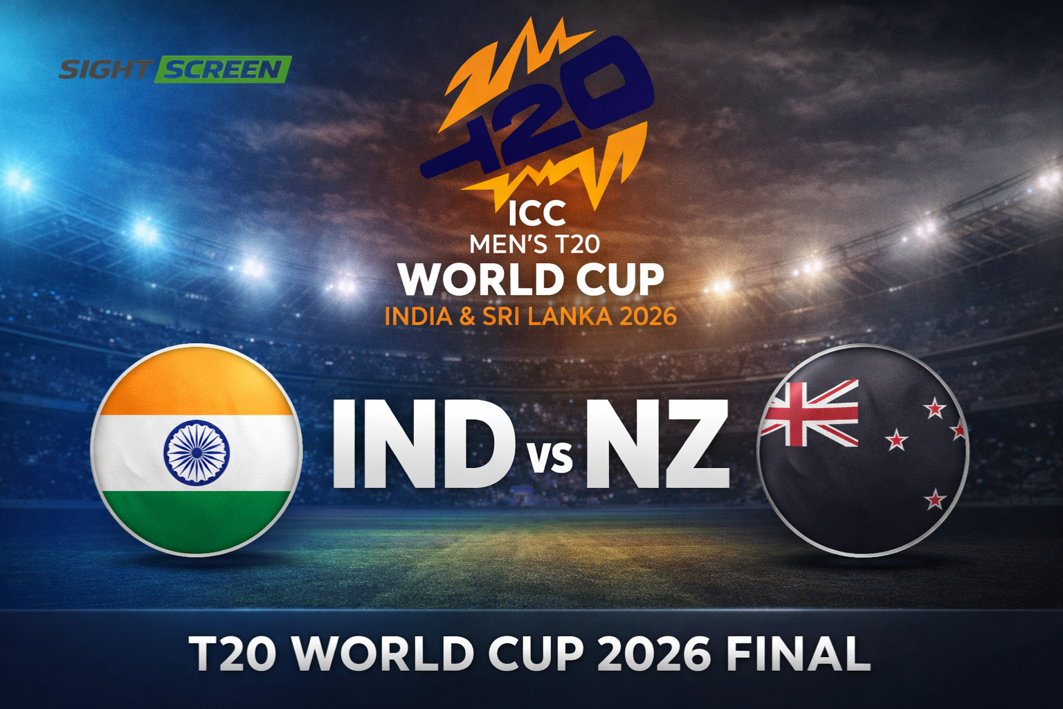 Where to watch India vs New Zealand ICC T20 World Cup 2026 final TV broadcast and streaming information