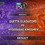 Quetta Gladiators beat Kingsmen PSL 11 match result