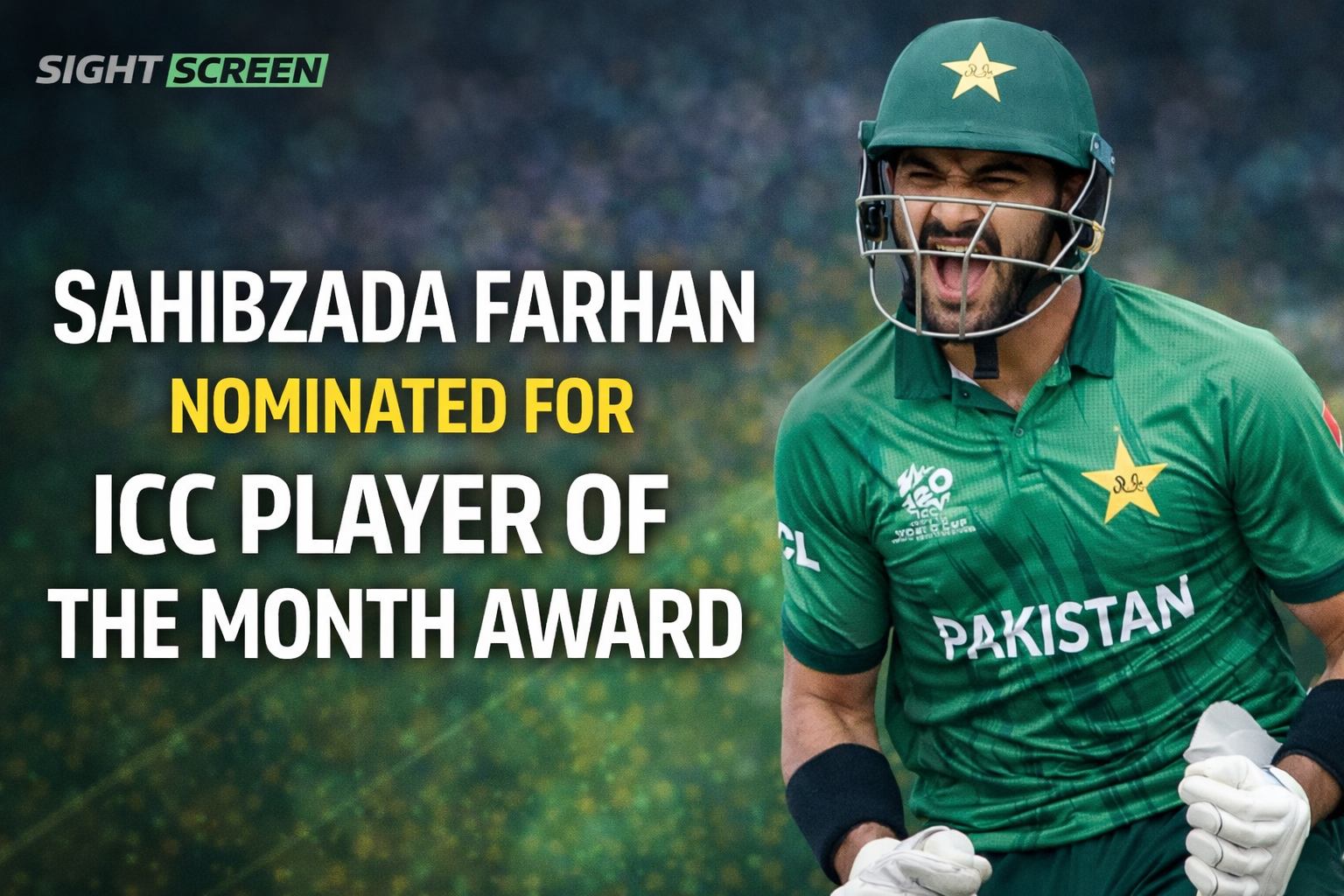 Sahibzada Farhan nominated for ICC Player of the Month February 2026