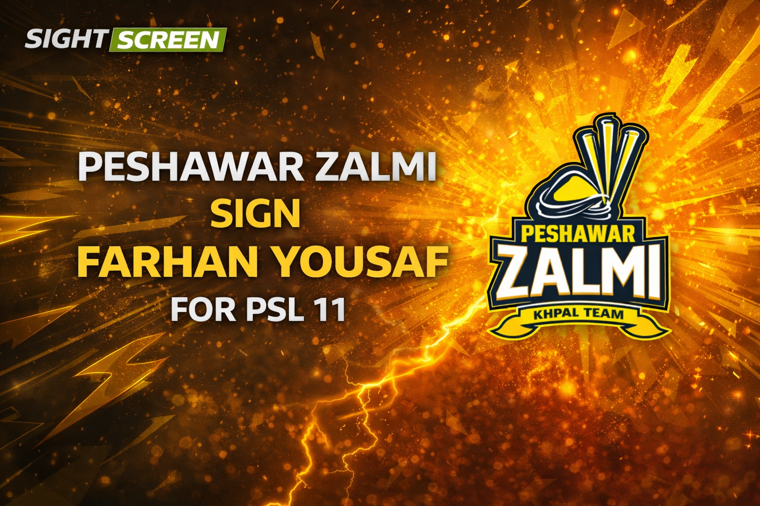 Pakistan U19 captain Farhan Yousaf signs for Peshawar Zalmi in PSL 11