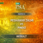 Peshawar Zalmi vs RawalPindiz PSL 11 match result summary
