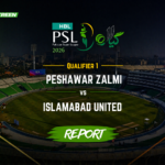 Babar Azam celebrates century during PSL 11 Qualifier for Peshawar Zalmi