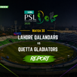 Fakhar Zaman celebrating his century for Lahore Qalandars against Quetta Gladiators