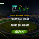Fakhar Zaman batting during Lahore Qalandars chase against Peshawar Zalmi PSL 11