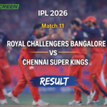 Tim David hitting a six for RCB against CSK in IPL 2026