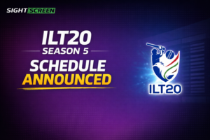 ILT20 trophy and stadium in UAE during league season