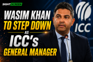 Wasim Khan during his tenure as ICC general manager of cricket