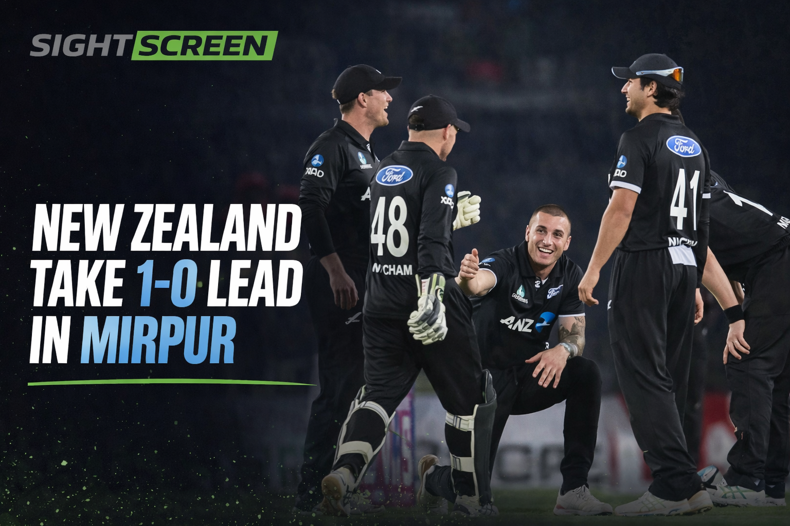 Blair Tickner celebrating wickets during New Zealand vs Bangladesh ODI