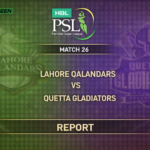 Rilee Rossouw batting for Quetta Gladiators during PSL 11 match against Lahore Qalandars