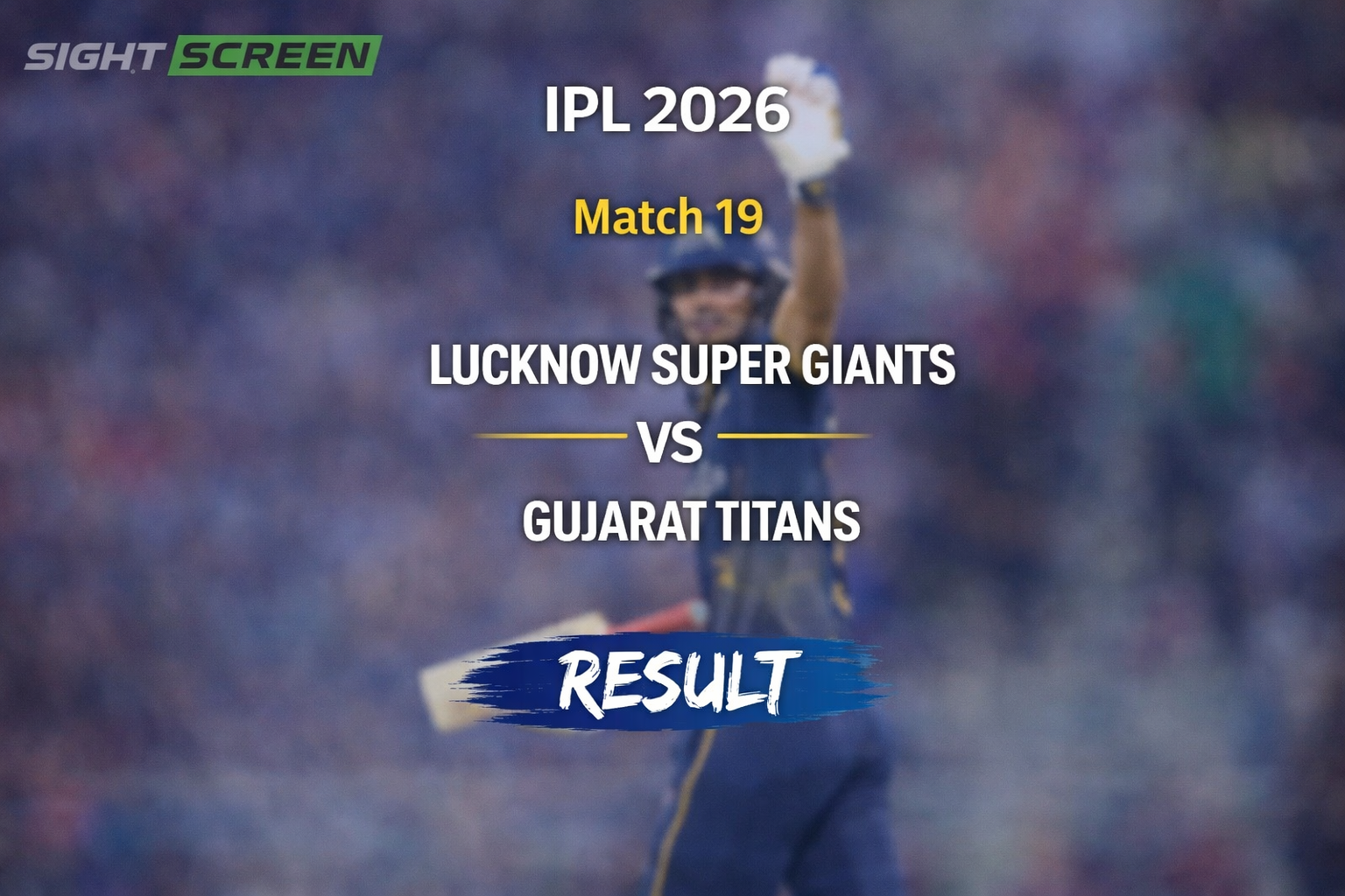 Shubman Gill batting during Gujarat Titans win over LSG in IPL 2026