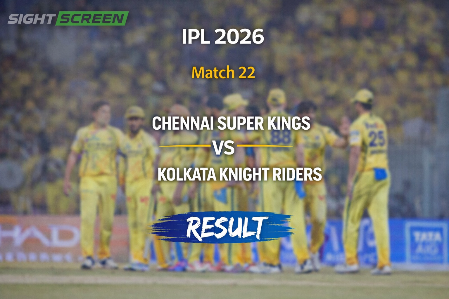 CSK players celebrating a wicket against KKR