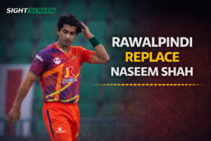 Naseem Shah during a PSL match before injury setback