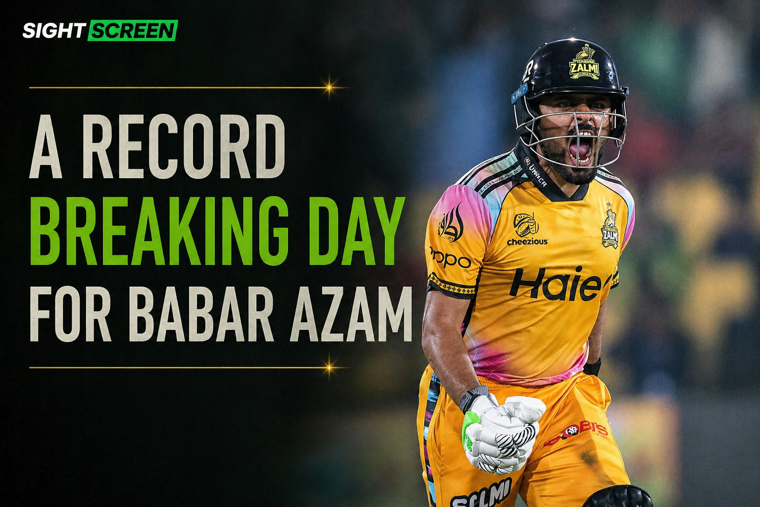 Babar Azam celebrates century during PSL 11 Qualifier in Karachi