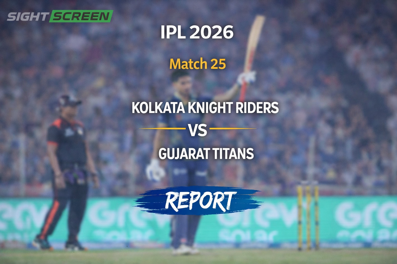 Shubman Gill batting during Gujarat Titans vs KKR IPL 2026 match