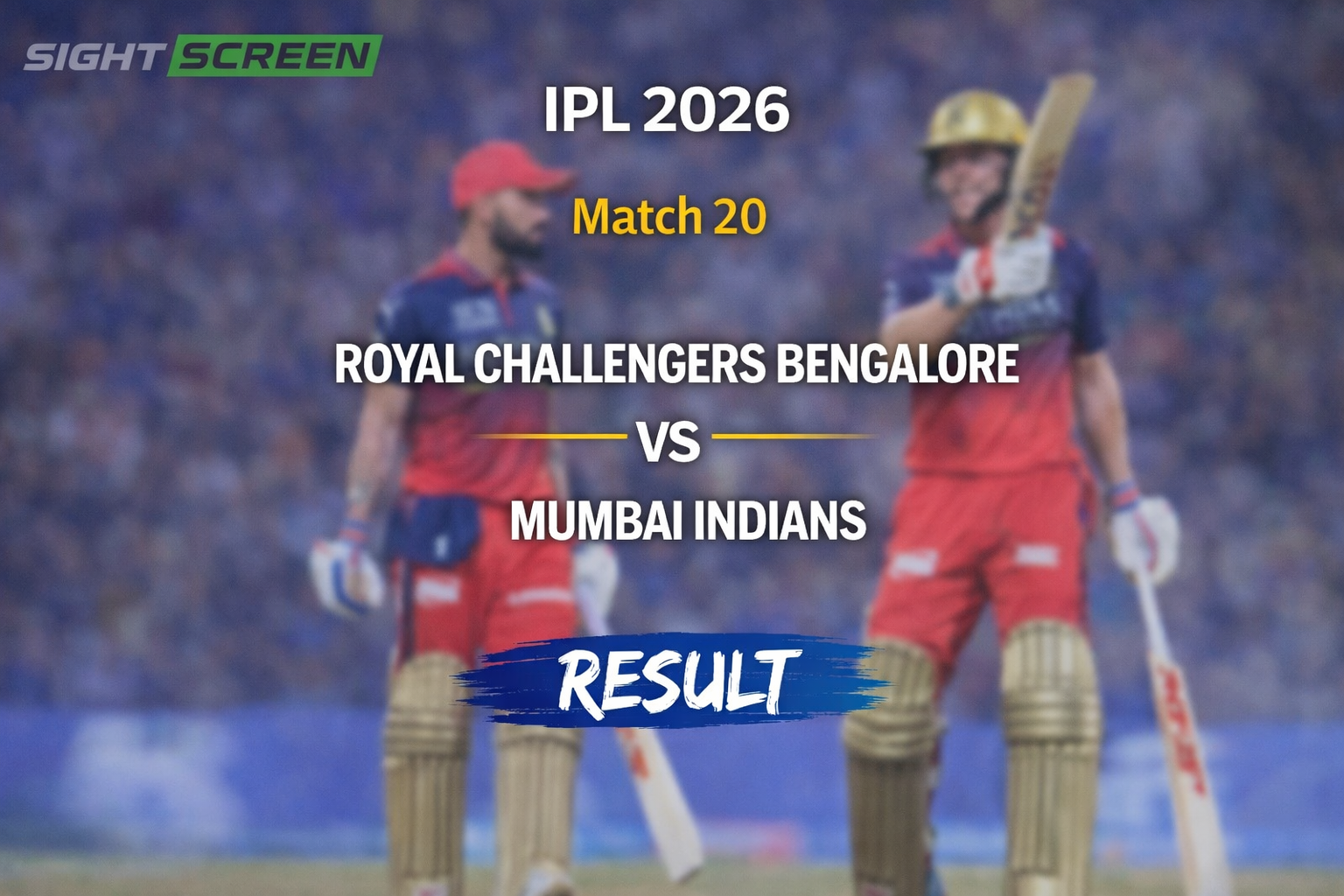 RCB players celebrating after scoring 240 against Mumbai Indians in IPL 2026