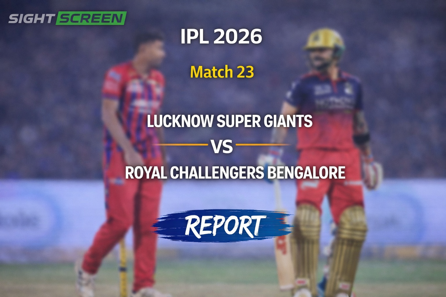 Virat Kohli batting during RCB vs LSG IPL 2026 match