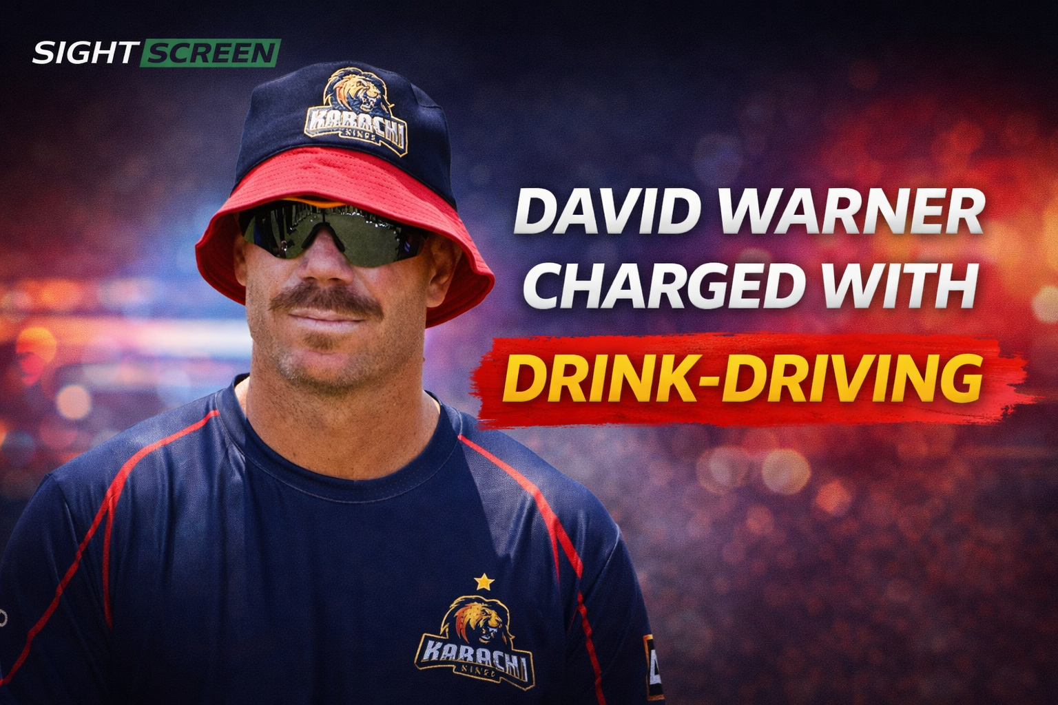 David Warner during a cricket match