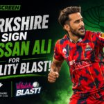 Hasan Ali bowling in a T20 match for Pakistan