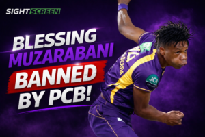 Blessing Muzarabani bowling in a T20 match