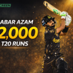 Babar Azam playing a shot during PSL 11 match against Karachi Kings