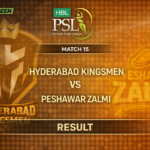 Iftikhar Ahmed celebrating during PSL match for Peshawar Zalmi