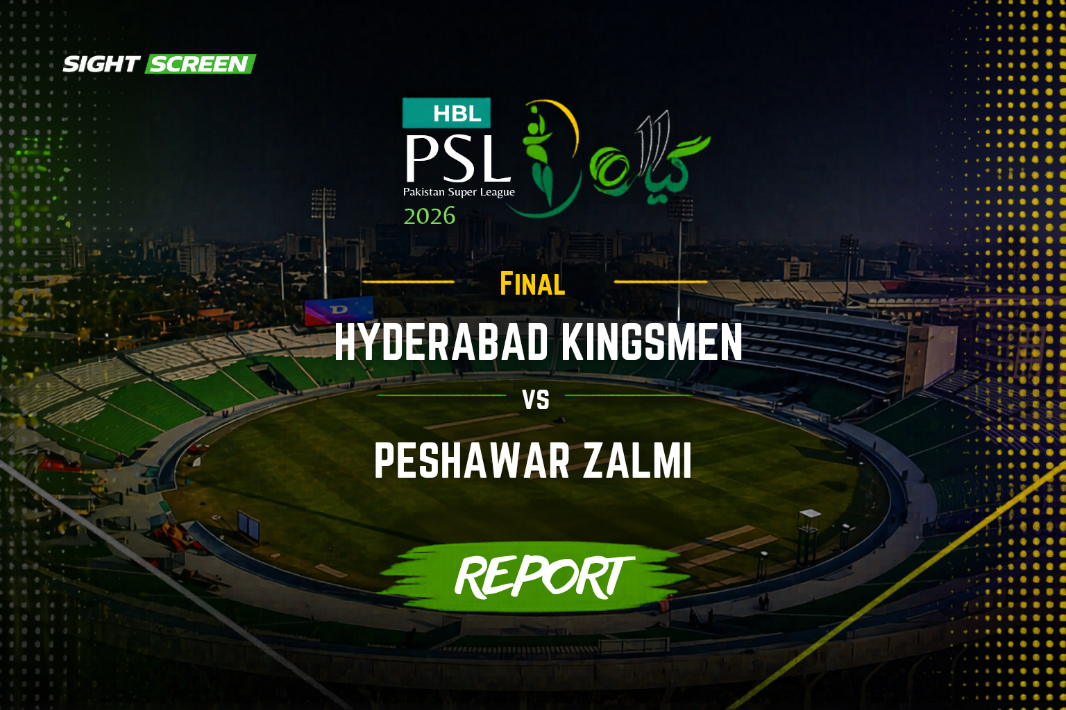Aaron Hardie batting during PSL 11 final for Peshawar Zalmi