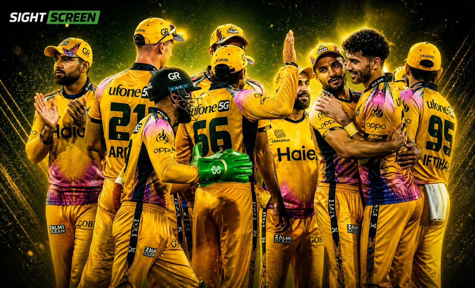 Aaron Hardie celebrates wicket during PSL 11 final vs Kingsmen