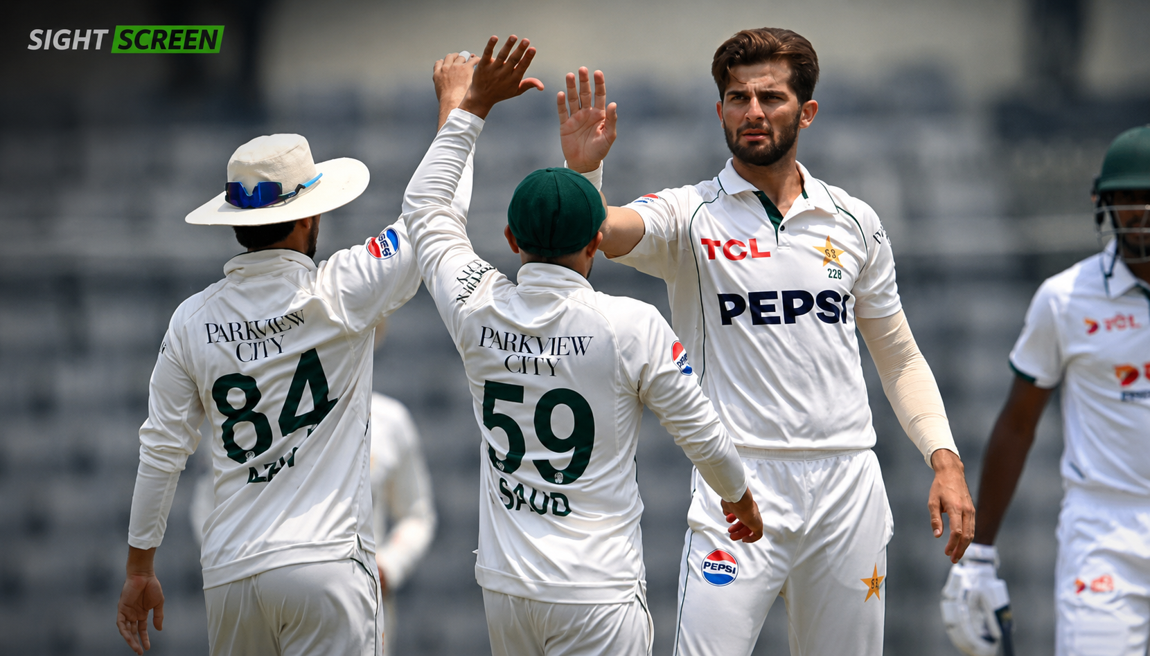 Najmul Hossain Shanto bats during Bangladesh's second innings against Pakistan in Mirpur
