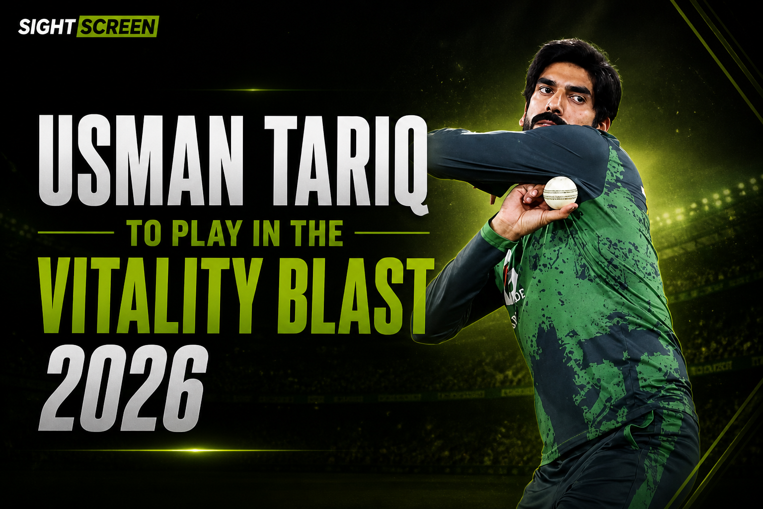 Usman Tariq bowling during a T20 match for Pakistan